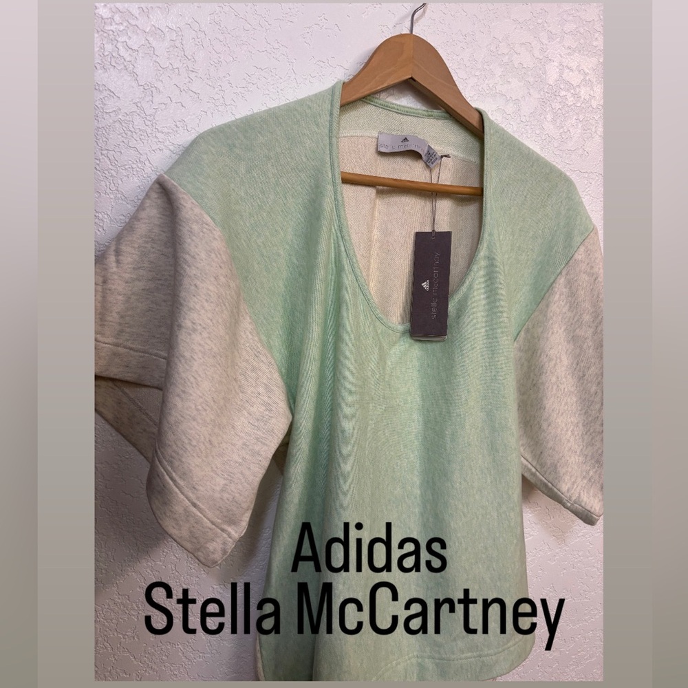 Stella McCartney Short Sleeve Tee in Mint Green and Heather Gray
